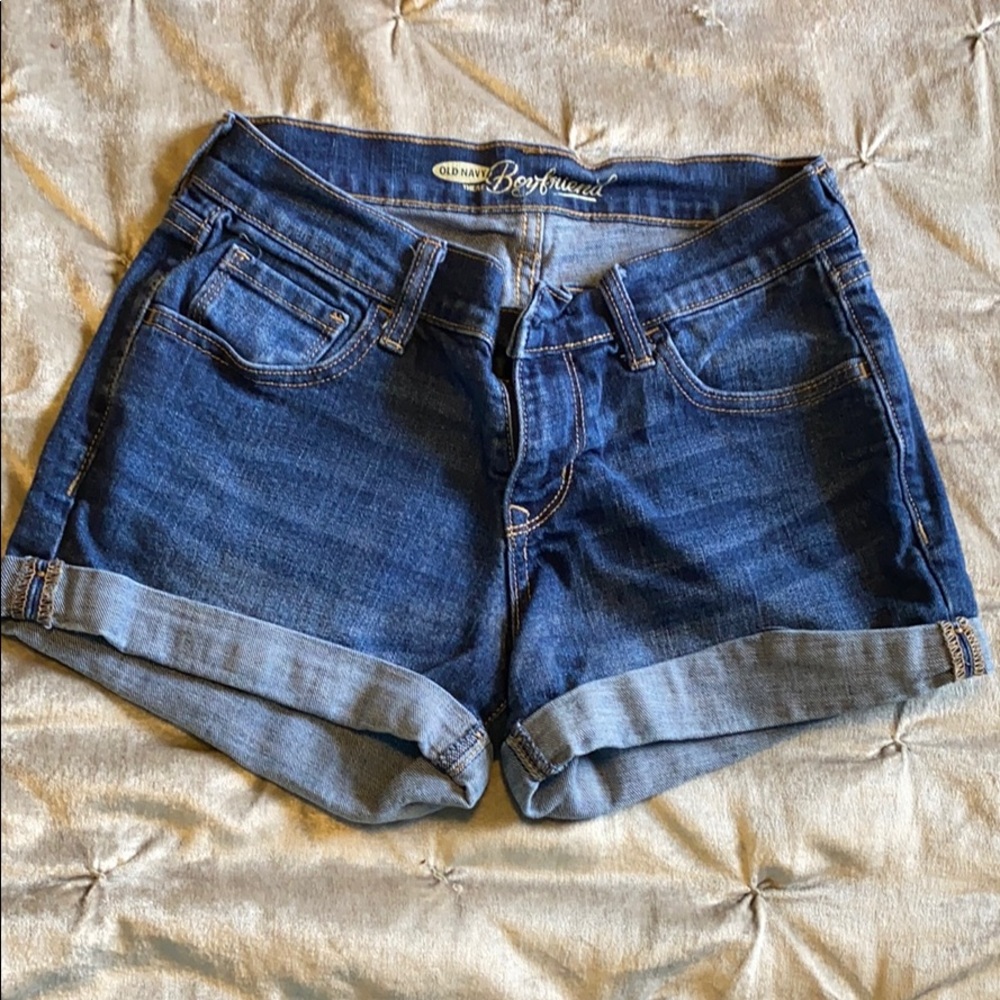 NWOT CUFFED BLUE JEAN SHORTS 0